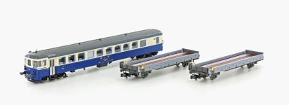 LEMKE Collection LC96009 - N 3-tlg. Triebzug bestehend aus ein Steuerwagen BDt und 2 Auffahrwagen der BLS; Ep. IV